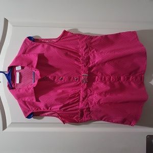 Bright pink sleeveless summer top in size large from dressbarn